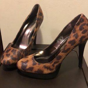 Leopard print heels